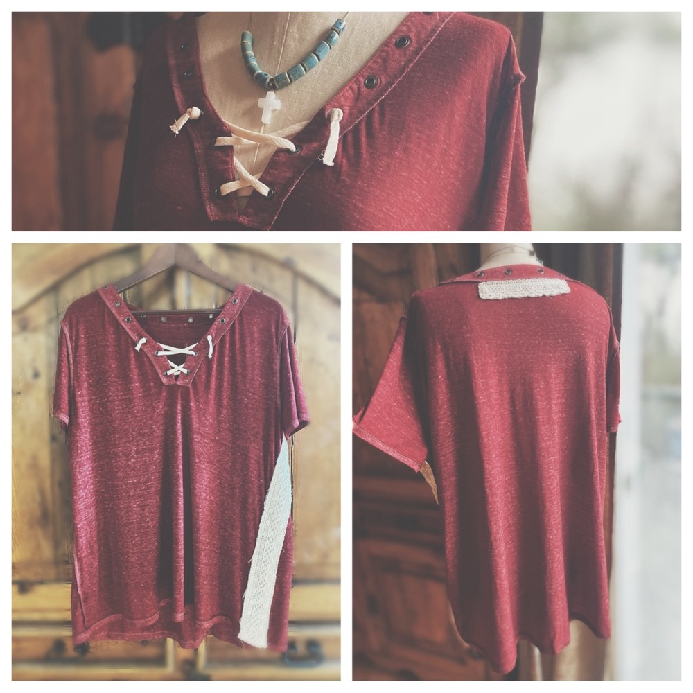 OOAK Artisan Tee Altered Slub Tee - Picture 2 of 9